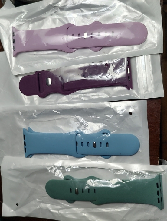lenrao Accessories - 4 Silicone Watch Straps — Pastel Lavender, Plum, Sky Blue & Sage Green